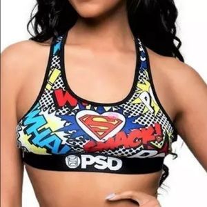 PSD SCATTERED WORD SPORTS BRA